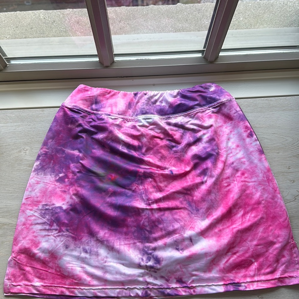 NWOT pink/purple tie-dye tennis or pickleball skirt - never worn!